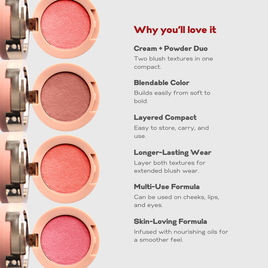RSG x LOVI Heart-in-Bloom Cream and Powder Blush Duo - Ready Set Glow PH