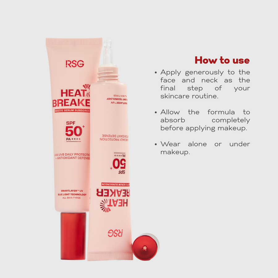 RSG Ready Set Glow Heatbreaker Matte Serum Sunscreen SPF 50+ PA++++