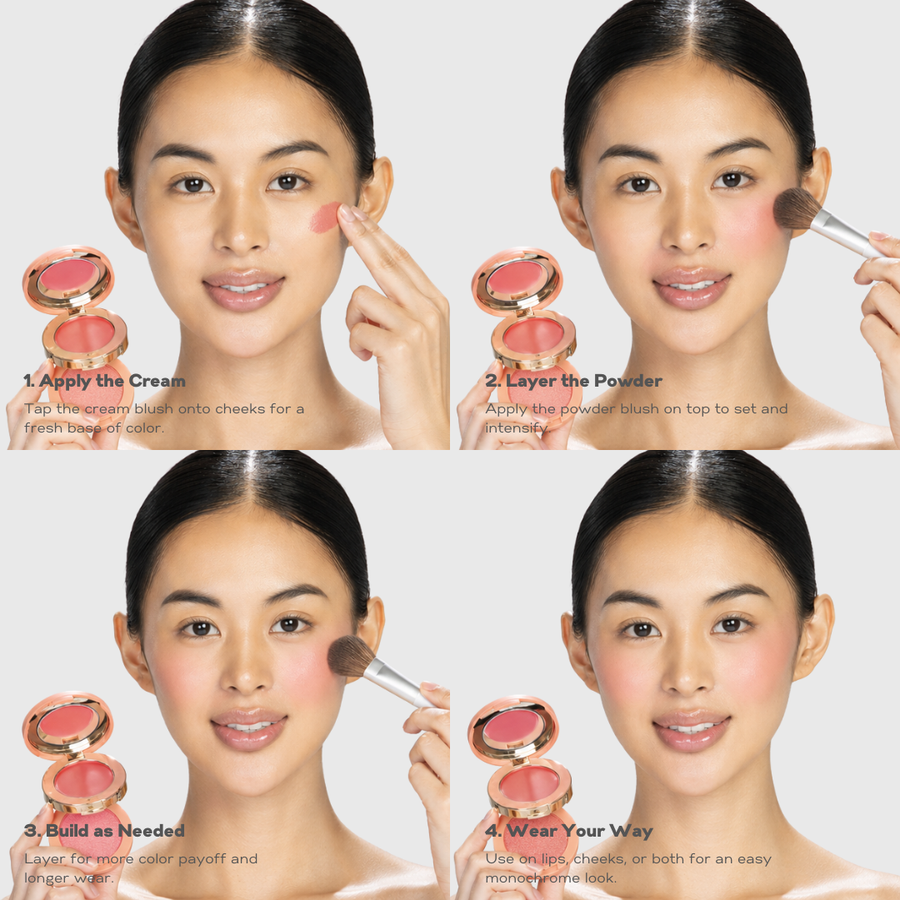 RSG x LOVI Heart-in-Bloom Cream and Powder Blush Duo - Ready Set Glow PH